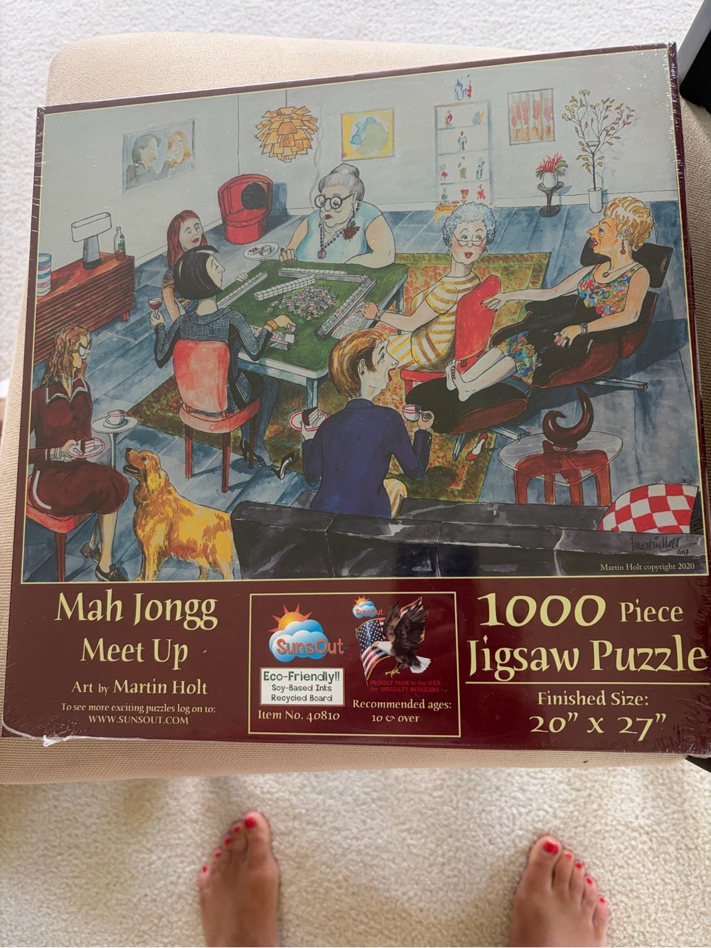 Mah Jongg Meet Up Art Print - Multicolor by Martin Holt